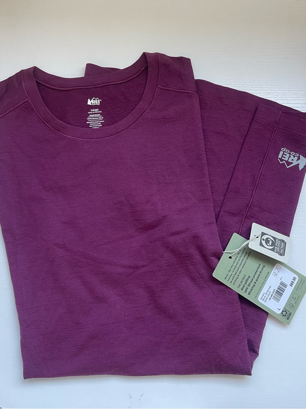 REI Merino Wool Women’s T Shirt LARGE (short sleeve) - Picture 5 of 6